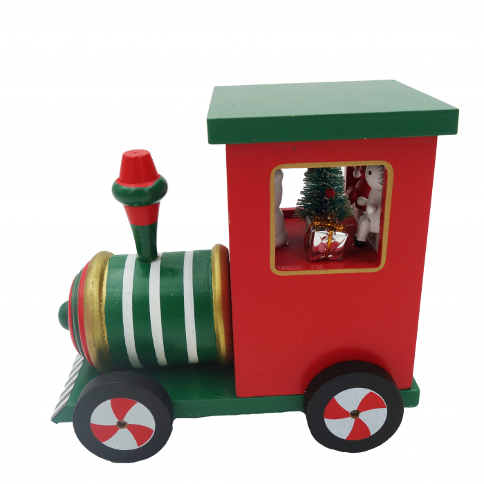 Trenulet decorativ din lemn, 15 cm [5]