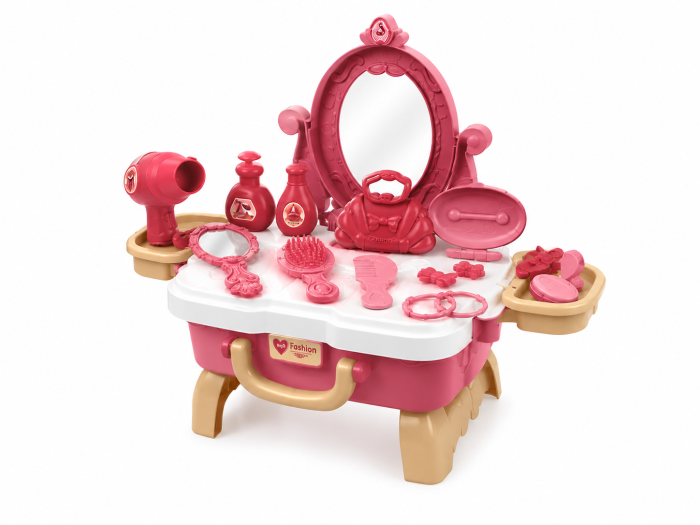 Set masă de înfrumusețare pentru fetițe 3 în 1 cu 24 accesorii [5]