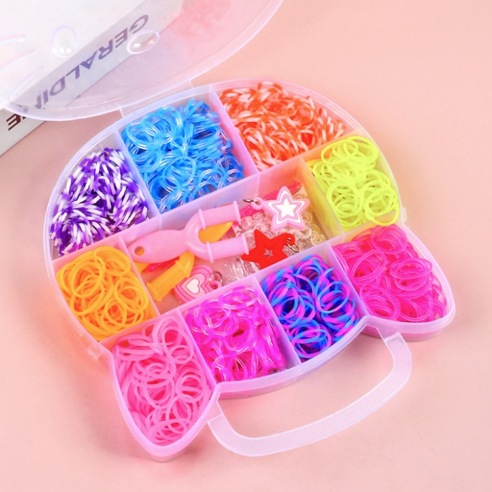 Set creativ cu elastice multicolore, model pisicuta [2]