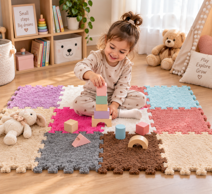 Puzzle Burete Pufos pentru Copii, 10 Piese, 30 × 30 cm [5]