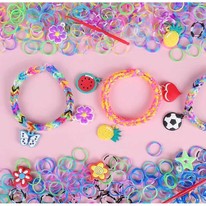 Set creativ cu elastice multicolore, model pisicuta [5]