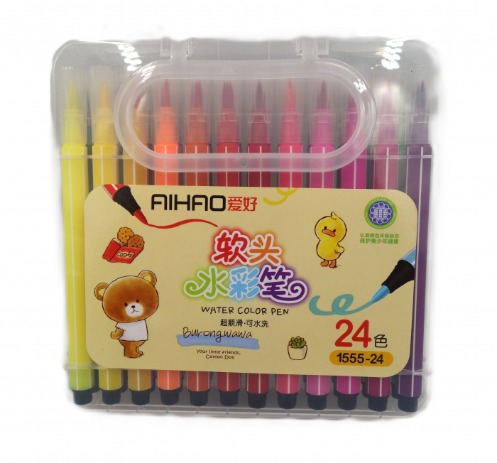 Set de carioci cu vârf tip pensulă, 24 culori, 14 cm [4]
