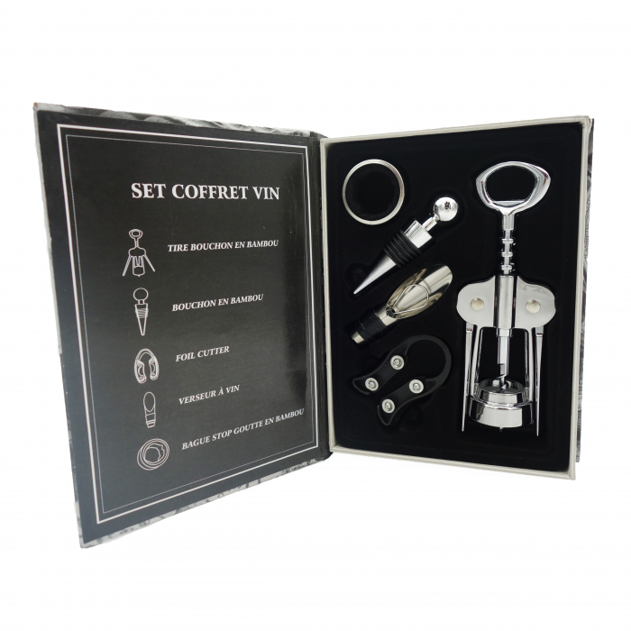 Carte decorativa cu 5 accesorii pentru vin, 20 cm [2]