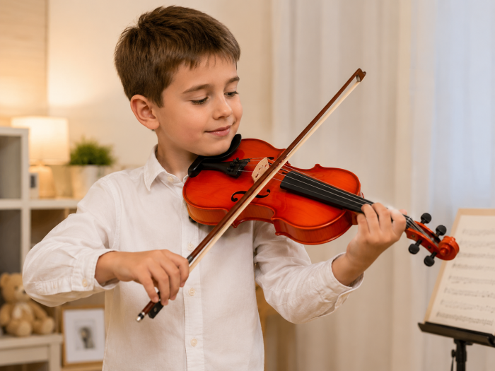 Vioară pentru Copii 50 cm cu Arcuș Inclus, Instrument Muzical de Jucărie, 8+ Ani [5]