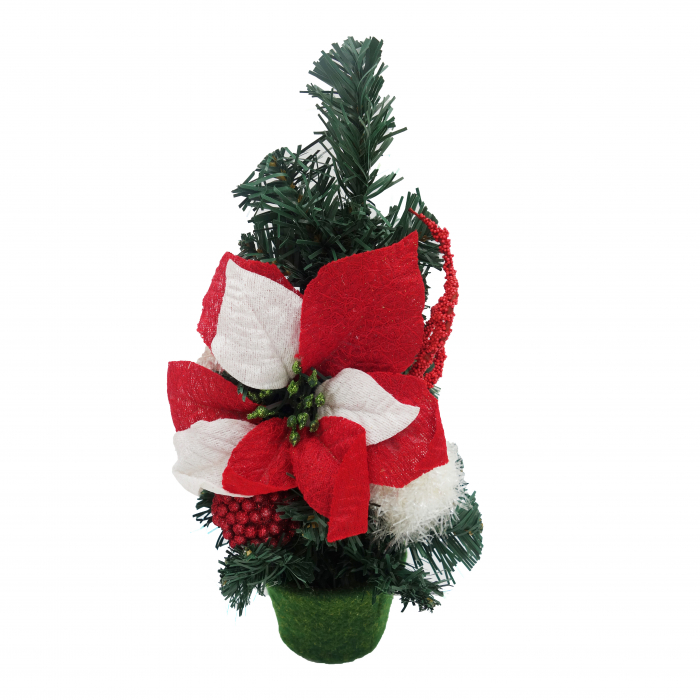 Brad decorativ cu craciunita, 30 cm [1]