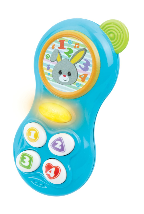 Telefon colorat cu lumina intermitentă, sunete și melodii, pentru bebeluși, 3 luni+ [2]