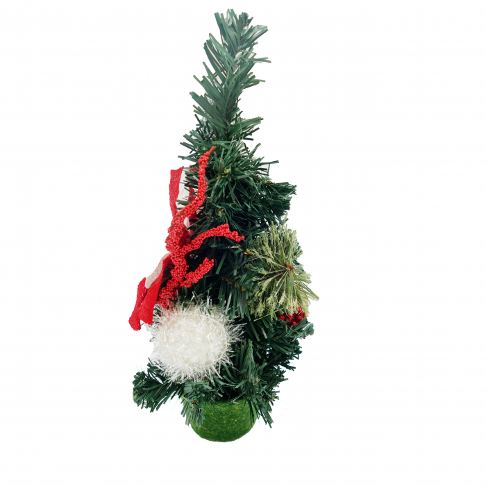 Brad decorativ cu craciunita, 30 cm [5]