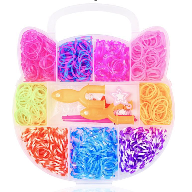 Set creativ cu elastice multicolore, model pisicuta [1]