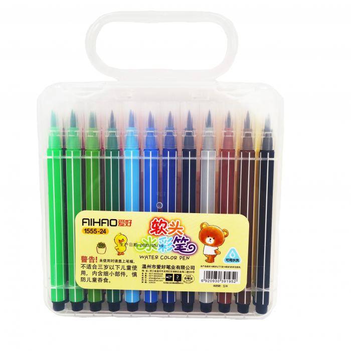 Set de carioci cu vârf tip pensulă, 24 culori, 14 cm [1]