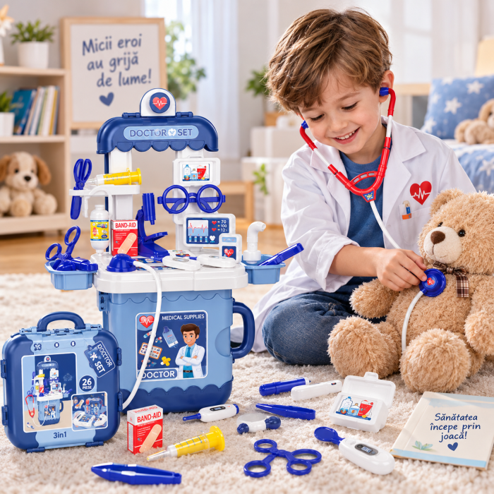 Set de doctor pentru copii 3 in 1 26 piese [4]
