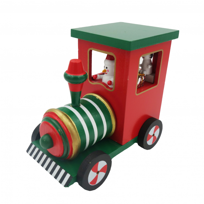 Trenulet decorativ din lemn, 15 cm [6]