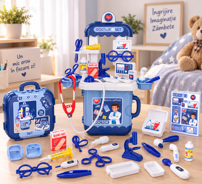 Set de doctor pentru copii 3 in 1 26 piese [3]