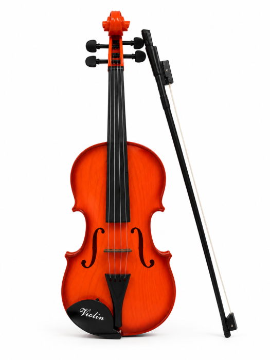 Vioară pentru Copii 50 cm cu Arcuș Inclus, Instrument Muzical de Jucărie, 8+ Ani [2]