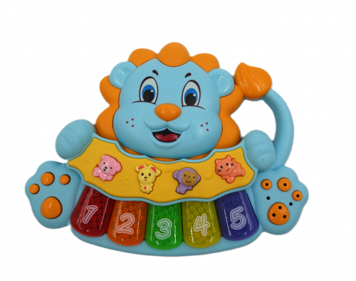 Orga interactivă, formă de leu, sunete de animale și jocuri, 16 cm [1]
