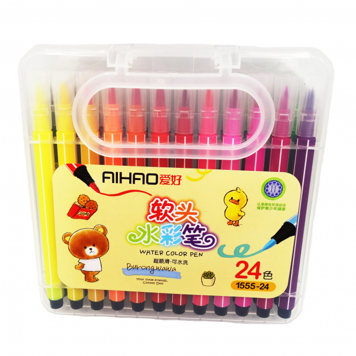 Set de carioci cu vârf tip pensulă, 24 culori, 14 cm [2]