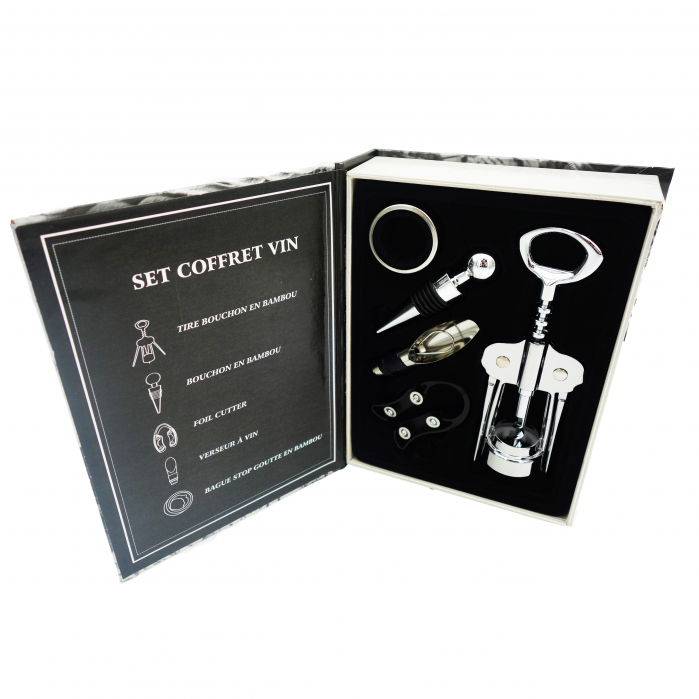 Carte decorativa cu 5 accesorii pentru vin, 20 cm [4]