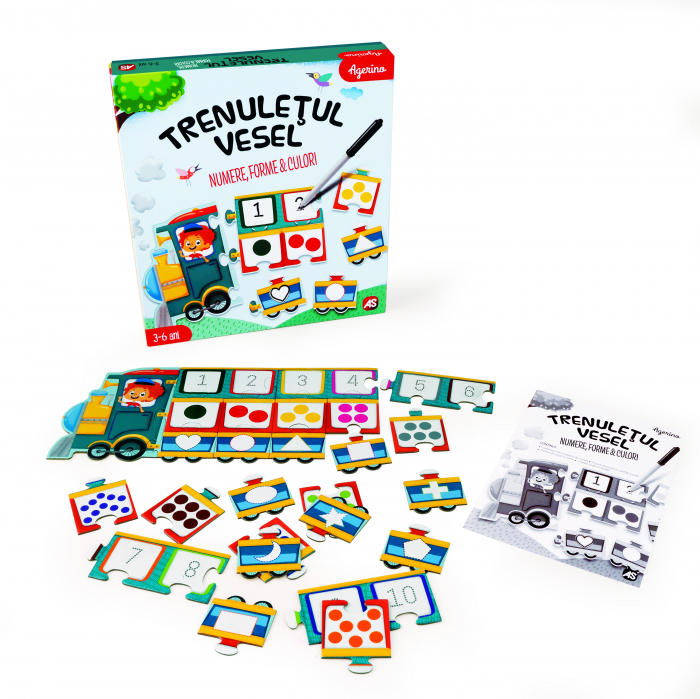 Joc educativ, Trenuletul Vesel, numere, forme si culori, 3-5 ani [3]