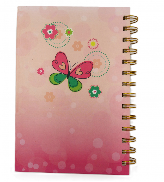 Agenda cu spirala și model pop-it fluture, colorata, 20 cm [2]