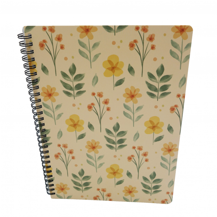 Agenda model floral pictat, A5, bej [1]
