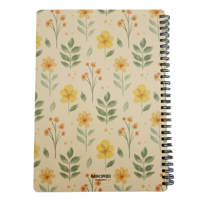 Agenda model floral pictat, A5, bej [3]