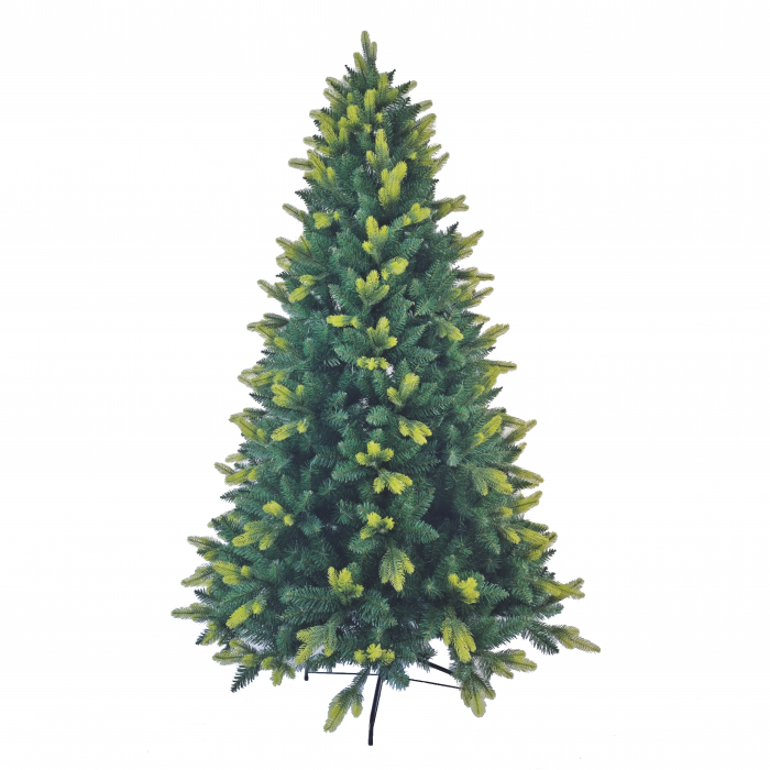 Brad artificial verde, cu varfuri verde deschis, 210 cm [1]