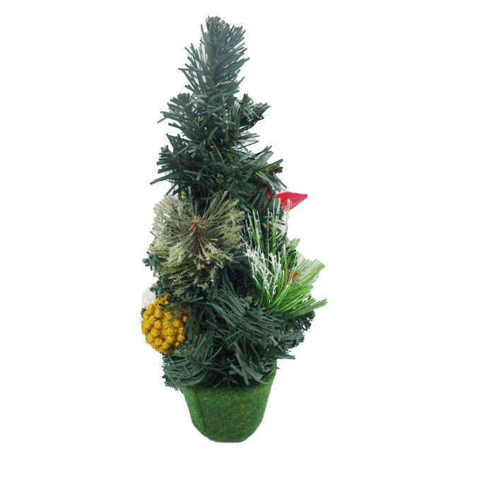 Brad decorativ cu craciunita, 30 cm [3]