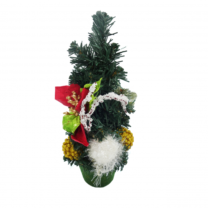 Brad decorativ cu craciunita, 30 cm [2]