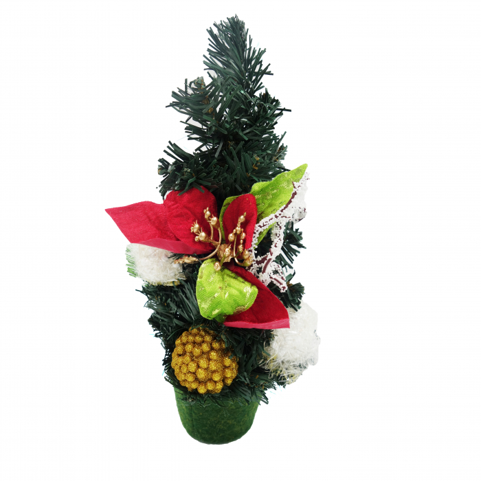 Brad decorativ cu craciunita, 30 cm [1]