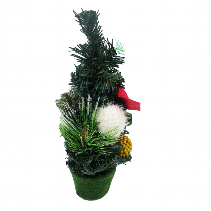 Brad decorativ cu craciunita, 30 cm [4]