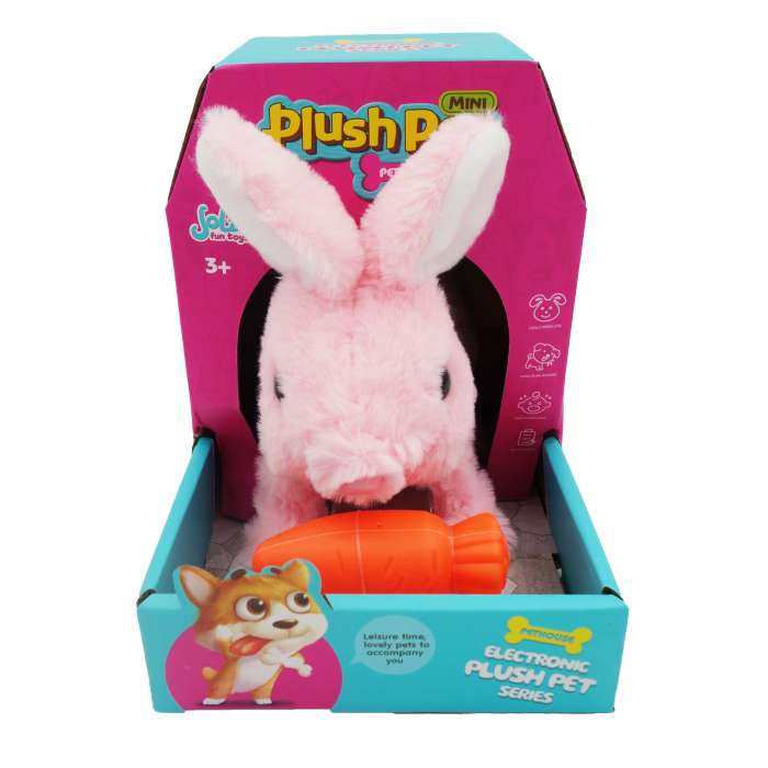 Iepuras interactiv, din plus, cu baterii, 18 cm [2]