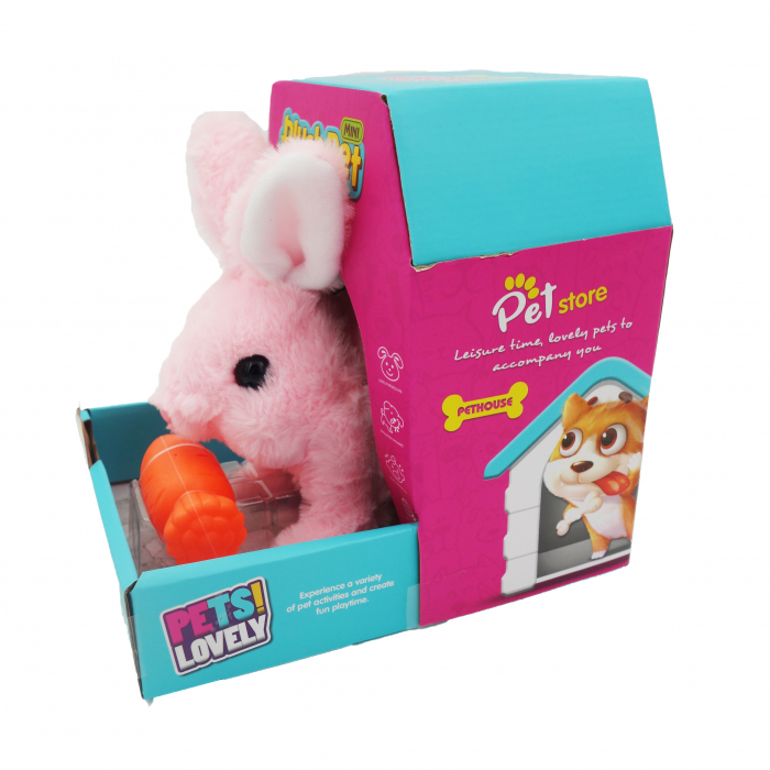 Iepuras interactiv, din plus, cu baterii, 18 cm [5]