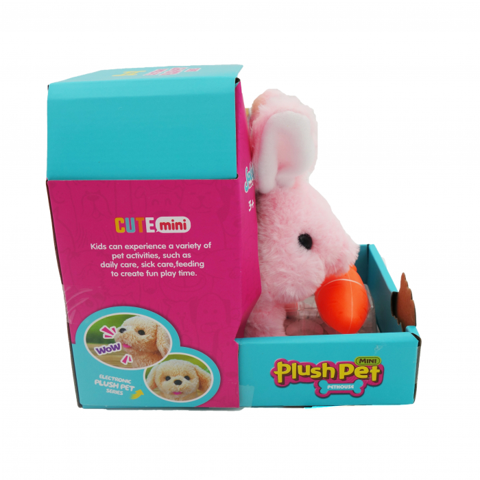 Iepuras interactiv, din plus, cu baterii, 18 cm [4]