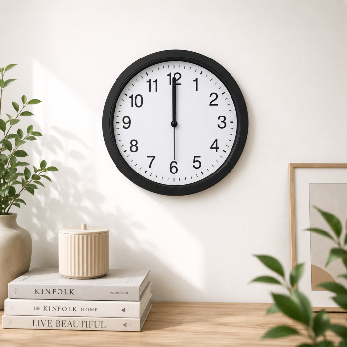 Ceas de Perete 20 cm cu Mecanism Silențios | Design Clasic [4]
