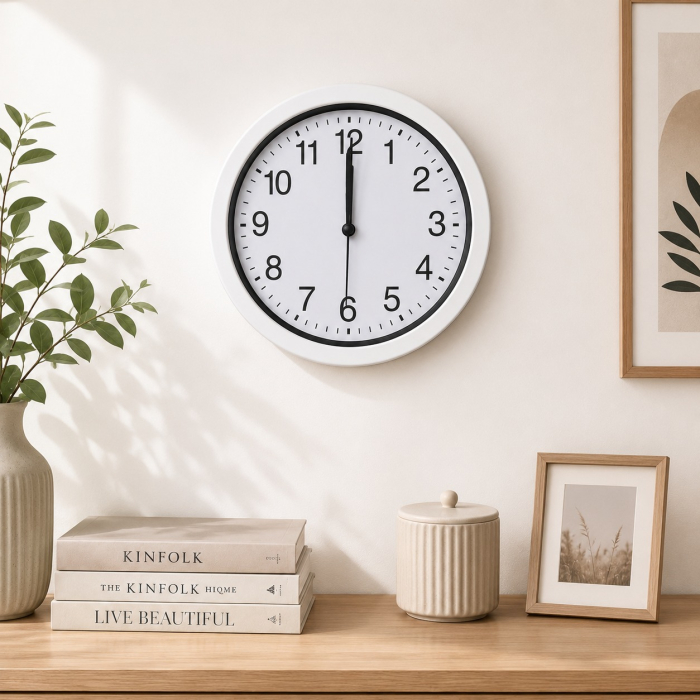 Ceas de Perete 20 cm cu Mecanism Silențios | Design Clasic [2]