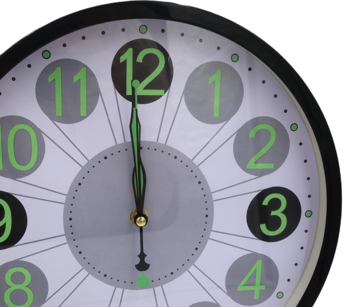 Ceas de perete elegant cu cifre fosforescente, 30 cm [3]