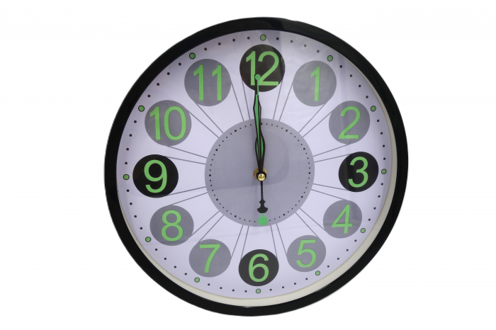 Ceas de perete elegant cu cifre fosforescente, 30 cm [2]
