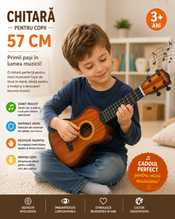 Chitară pentru copii DreamVoice Classical Series 57 cm [9]