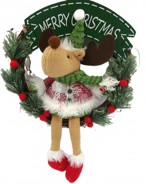 Coroniță decorativă cu ren, 45 cm [2]