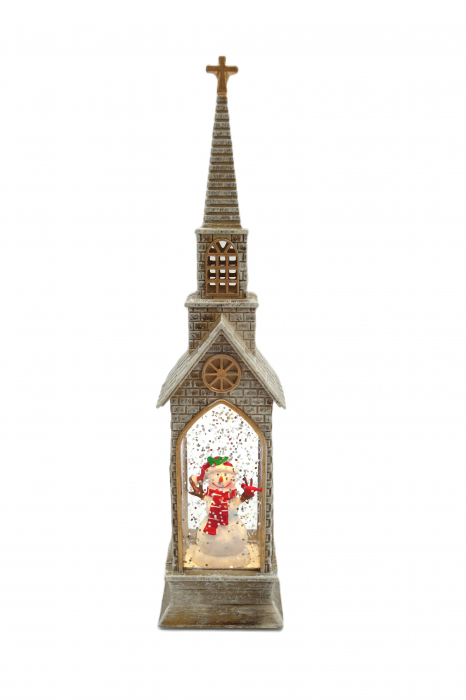 Decoratiune în formă de biserică, Om de Zăpadă, 23 cm [1]