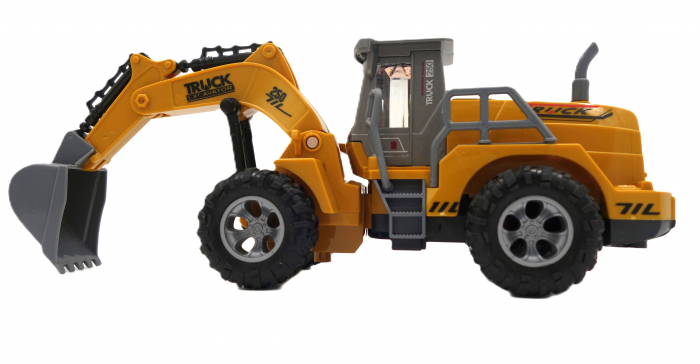 Excavator cu telecomanda, luminite, roti cauciuc [6]