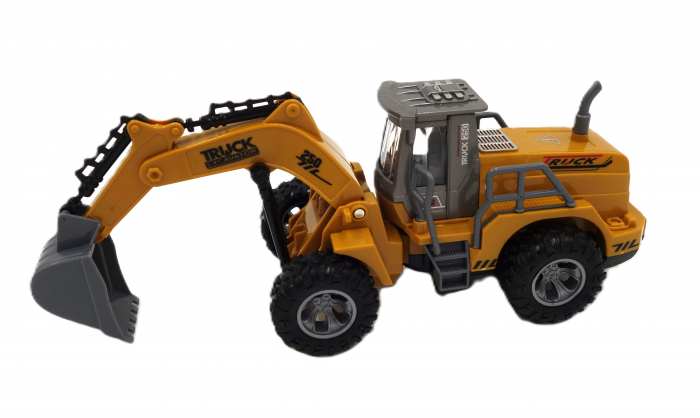 Excavator cu telecomanda, luminite, roti cauciuc [3]