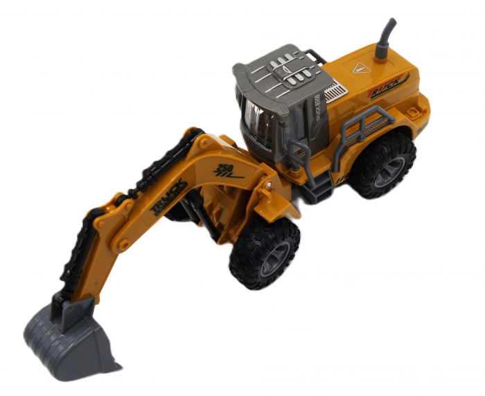 Excavator cu telecomanda, luminite, roti cauciuc [5]