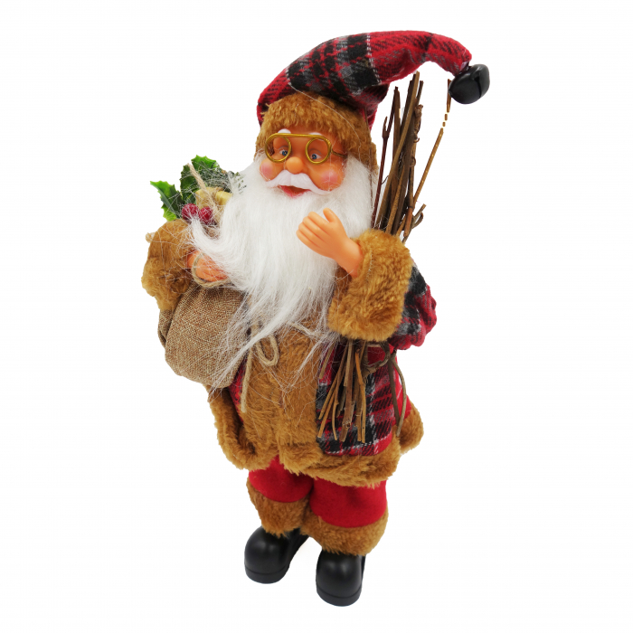 Figurina Moș Crăciun cu design rustic de 30 cm [5]