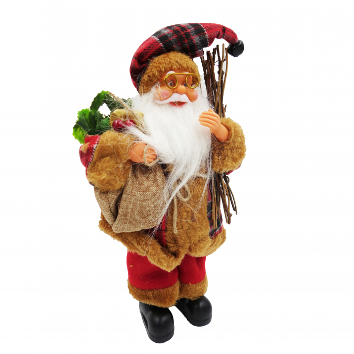 Figurina Moș Crăciun cu design rustic de 30 cm [4]