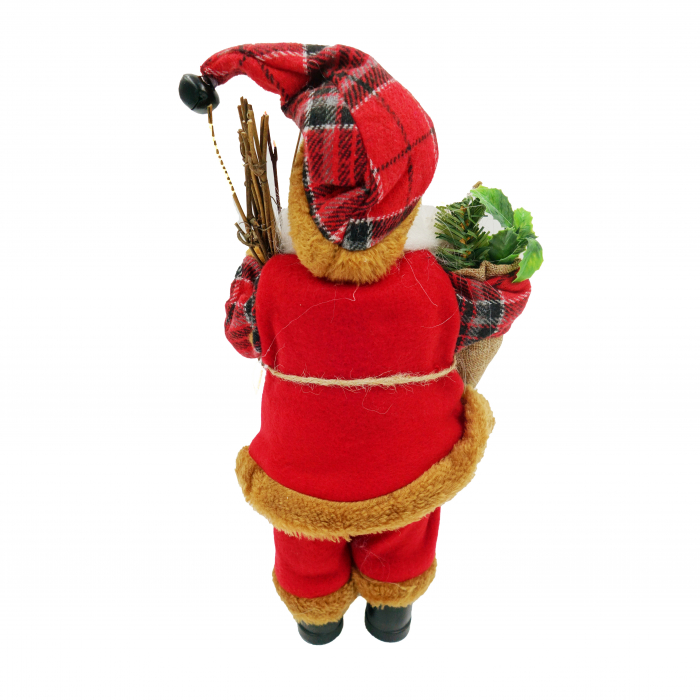 Figurina Moș Crăciun cu design rustic de 30 cm [6]