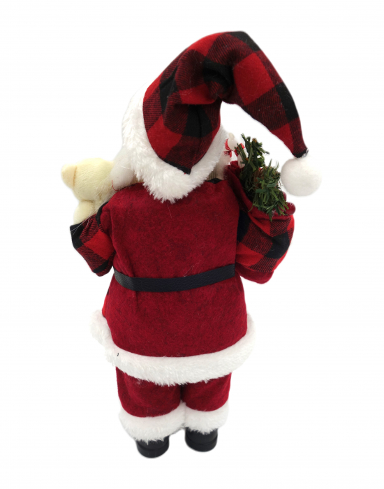 Figurina Moș Crăciun cu ursuleț polar, 35 cm [5]