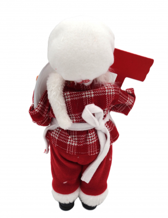 Figurina Moș Crăciun în costum de bucătar, 32 cm [5]