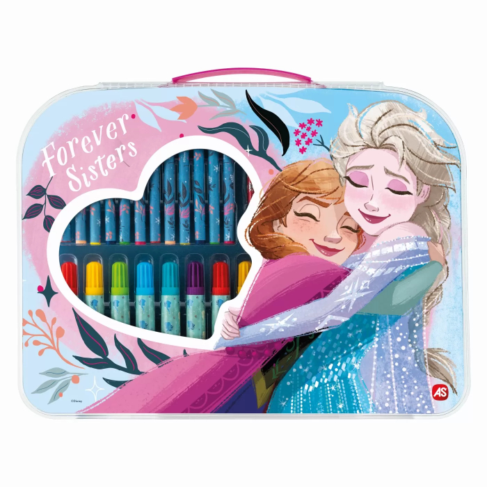 Gentă pentru desen Art Case Frozen, set creativ cu creioane și markere, 3 ani+ [3]