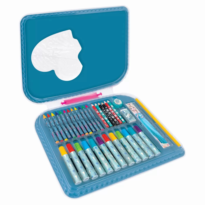 Gentă pentru desen Art Case Frozen, set creativ cu creioane și markere, 3 ani+ [2]