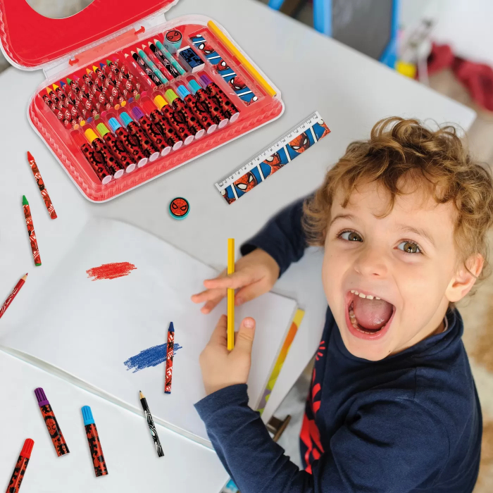 Gentă pentru desen Art Case Spiderman, set creativ cu creioane și markere, 3 ani+ [3]